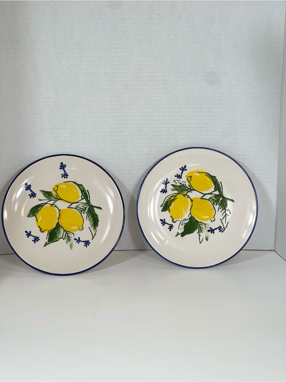 Papart Seramik Hand Painted Lemon Salad Plates Set of 2 Turkey 8”